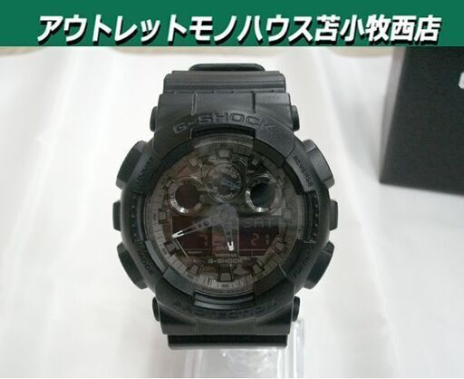 CASIO G-SHOCK カモフラージュダイアルシリーズ GA-100CF ブラック メンズ 腕時計 Gショック 苫小牧西店