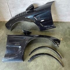 【MAZDA】 マツダ RX-7 RX7 FD3S フロント フェンダー ワイドフェンダー ダクト フェンダミラー付き 左右 FRP製 社外品 オーバフェンダー