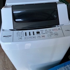 ☆宇都宮市西川田本町より☆ハイセンス 4.5kg 洗濯機HW-T...