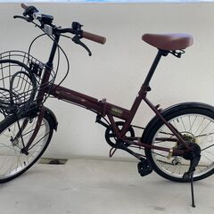 折りたたみ自転車（6段変速ギア付き）