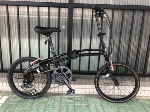 折りたたみ自転車軽量アルミフレーム 20インチ 6段。