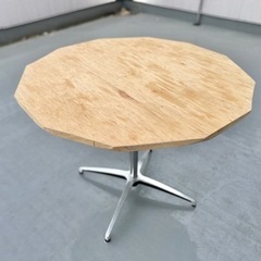DIY木製テーブル(12角形)パシフィックファニチャーアルミ脚