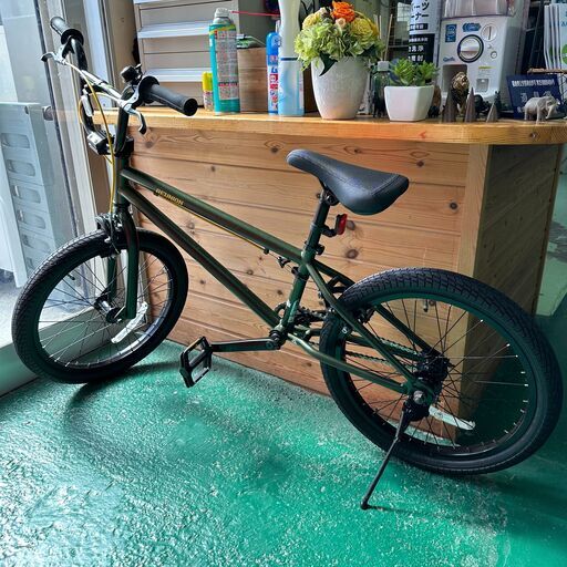 ★ASAHI★ BMX 20インチ PEUNIO INSTINCT カーキ シングルスピード 自転車 ブレーキ付 美品 福島 郡山市 a