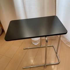 KEAイケア美品サイドテーブル黒×シルバー
