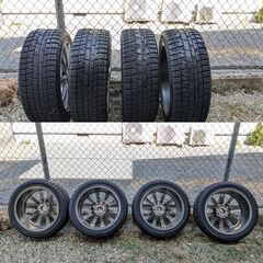 スタッドレスタイヤ4本セット 215/45R17 ホイール付き 7J PCD100 YOKOHAMA iG50PLUS 2017年 夏タイヤにも！