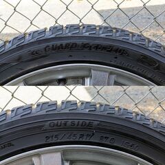 スタッドレスタイヤ4本セット 215/45R17 ホイール付き 7J PCD100 YOKOHAMA iG50PLUS 2017年 夏タイヤにも！