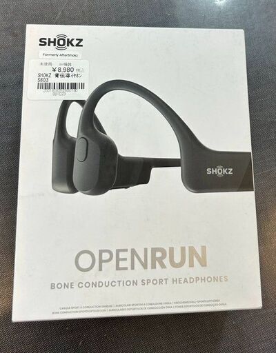 J2702　★極美品★　ＳＨＯＫＺ　骨伝導イヤホン　Ｓ803　箱、充電ケーブル付き