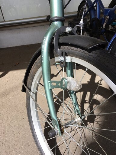 ★店頭にて試乗可★ J2708 マイパラス　MYPALLAS　折りたたみ自転車　グリーン ２０インチ クリーニング、簡易メンテナンス済み　【リユースのサカイ柏店】 中古自転車 　流山市 中古自転車 松戸市 中古自転車 我孫子市 中古自転車 船橋市 中古自転車 守谷市 中古自転車 取手市 中古自転車 ☆店頭にて試乗可☆ J2708 マイパラス MYPALLAS 折りたたみ自転車