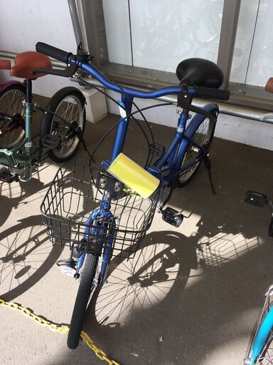 青い折りたたみ自転車 前バスケット付き ターン フロント バスケット Tern front basket 折りたたみ自転車