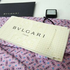 本物 BVLGARI THE SEVEN FOLD TIE ネクタイ シルク 総柄 ピンク
