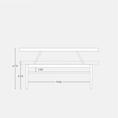 MOMO NATURAL（モモナチュラル）昇降式 テーブル
