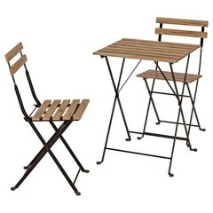 【ネット決済】IKEA テルノー　屋外用テーブル、チェア2脚セット