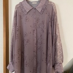アクシーズファム★シアーシャツ★長袖★紫