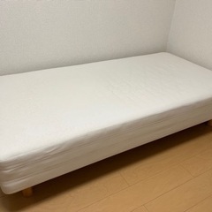 【急募】無印良品シングルベッド＋純正ベッド下収納2台(キャスター付)
