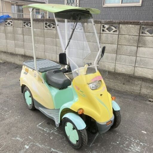 電動スクーター 四輪 バッテリーほぼ未使用 筑水キャニコム おでかけですカー EJ50R ルーフ付