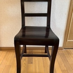 20000円で購入！バリ島職人製作　チェアー   ダークブラウン　椅子