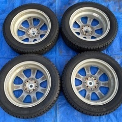 ☆ブリヂストンFEID アルミホイール 深溝スタッドレス 14インチ 4.5J +48 PCD100 155/65R14 軽自動車・コンパクト等☆ 
