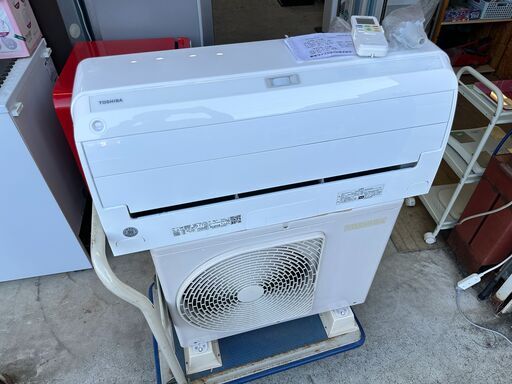 【動作保証あり】TOSHIBA 東芝 2021年 2.2kw 6畳用 冷暖房ルームエアコン RAS-H221R ②【管理KR411】