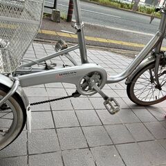 11/26 値下げ👨‍🦳久しぶりの入荷👨‍🦳BRIDGESTONE 18インチ大人用三輪車 ブリジストン👨‍🦳 ワゴン 自転車 シルバー👨‍🦳744