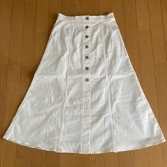 お値下げ｢おまとめ値引きあり｣UNIQLO 白デニムスカート67サイズ