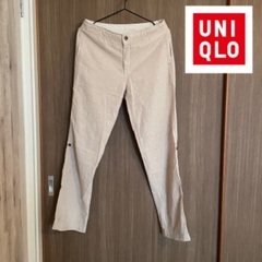 ユニクロ　UNIQLO カジュアルパンツ　L 麻55% 綿45%...