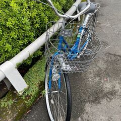 自転車　No.1095　ブルー　シティサイクル　ママチャリ　AL...