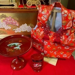 ひな人形　三段五人飾り