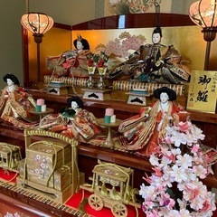 ひな人形　三段五人飾り
