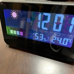 デジタル温湿度計 LCD大画面 置き時計 温度計 湿度計