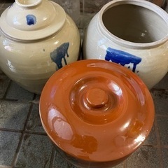 漬け物壺　陶器　樽　3つあります！