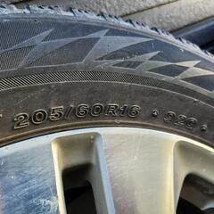 スタッドレスタイヤ付き純正ホイール 4本　ステップワゴン　RK　シルバー×ポリッシュ　16インチ 6J　+50　114.3　5穴　205/60 r16 vrx2