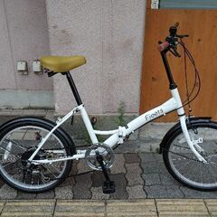 Fieets[フィーツ]20吋 折り畳み自転車 外装6段/ホワイ...