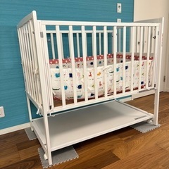 【なーのー様】ベビーベッド　ヤマサキ　ハイタイプベッド　プチモール　ホワイト Amazon.co.jp: ヤマサキ ハイタイプベッド ツーオープン