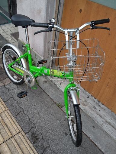 canoro[カノーロ]20吋 折り畳み自転車 シングル/ライトグリーン