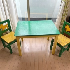 IKEA KRITTER 子供用テーブル・イスセット ※汚れあり