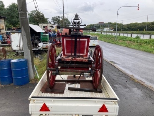 木製レトロ消防ポンプ車