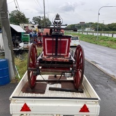 木製レトロ消防ポンプ車