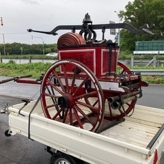 木製レトロ消防ポンプ車