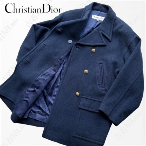 美品  Christian Dior ディオール 金ボタン 高級 ウールコート