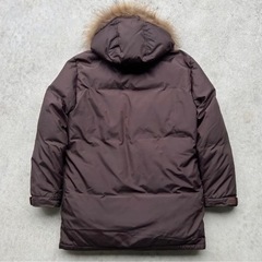 バーバリーブラックレーベル ダウンジャケット ブラウン ノバチェック ファー