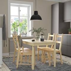【IKEA】テーブル＆チェア4脚セット(INGO インゴー / ...