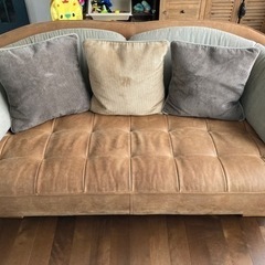 オピアム 2.5人掛けソファ スーパーレザーテックス オーカーブラウン