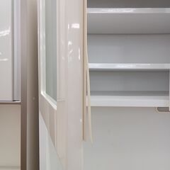 ☆ジモティ割あり☆ 食器棚 三枚扉 白 H190×D48×W120