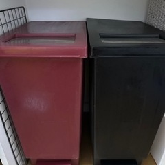 ゴミ箱(2つ)黒、赤