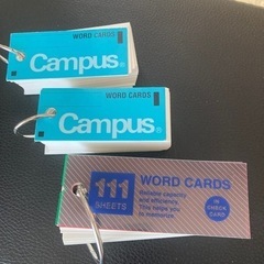 キャンパス　WORD CARDS 3個　暗記カード