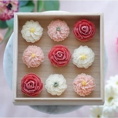 ネオ和菓子　和なは　「基礎レッスン」　白あんのお花で作るグルテン...