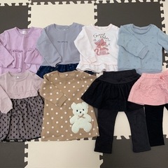 【決まりました】90.95サイズ　女の子　秋冬服 12点　ユーズド品