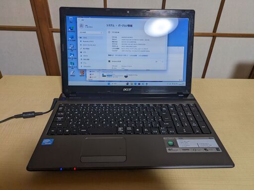中古パソコンACERシルバー黒★Windows11