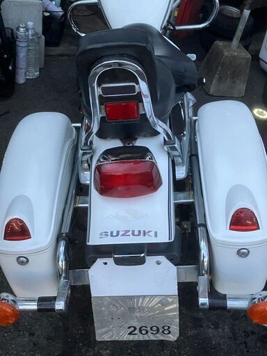 実働 GZ125 白アメリカン 白バイみたい リアボックス付 福岡市南区