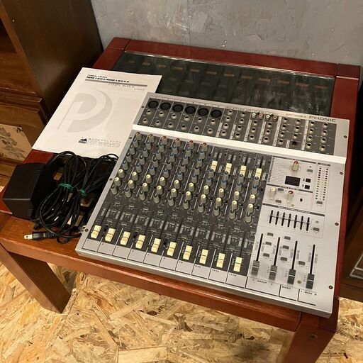 PHONIC フォニック MM1805 X  アナログミキサー 音響卓  エフェクター付き 説明書 ケーブル付属 動作品●BA10W002